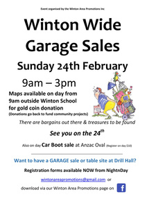 Winton Wide Garage Sale Registrations now open!