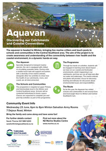 Aquavan Community Evening Coming to Winton on June 23