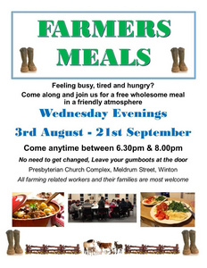 Farmers Meals are back for August-September