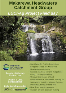 Makarewa Headwaters Catchment Group LUCI-Ag Project Field Day Makarewa Headwaters Catchment Group LUCI-Ag Project Field Day