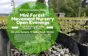 Mid Oreti Catchment Group - Mini Forest Movement Open Evening