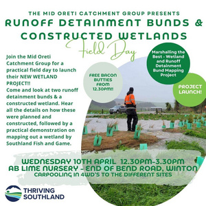Run Off Detainment Bund & Constructed Wetland Field Day