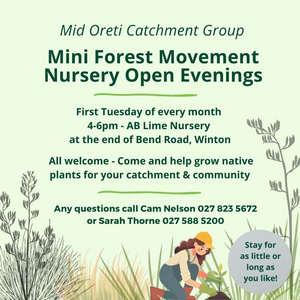 Mid Oreti Mini Forest Project - Nursery drop in session