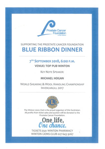 Blue Ribbon Dinner Blue Ribbon Dinner