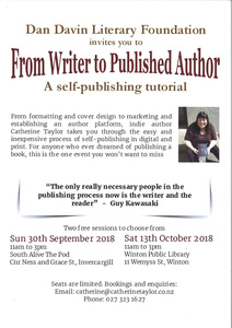 “From Writer to Published Author”  Tutorial