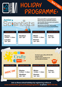 SDC School Holiday Programme, Term 1 2021